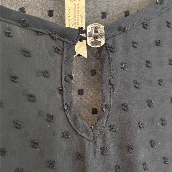 Matilda Jane Women's Dress Medium Nostalgia Charlie Swiss Dot Black Peasant L - Picture 9 of 10